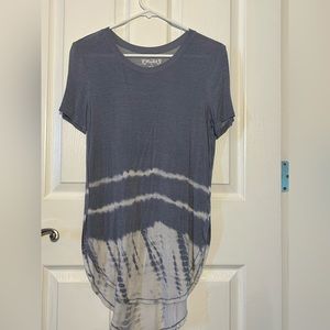 Mudd blue and white long t shirt